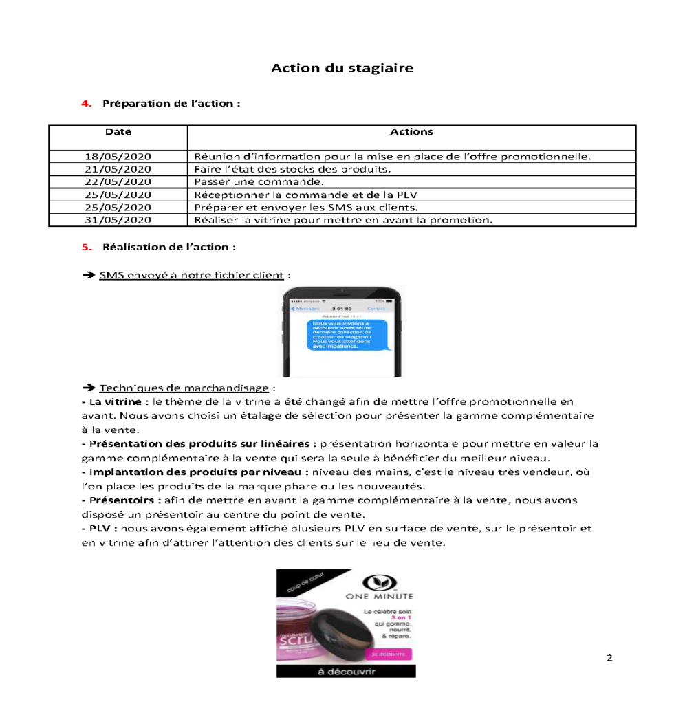 Exemple FICHE MISE EN VALEUR DES PRESTATIONS DE SERVICE Page 2 - LS Académie