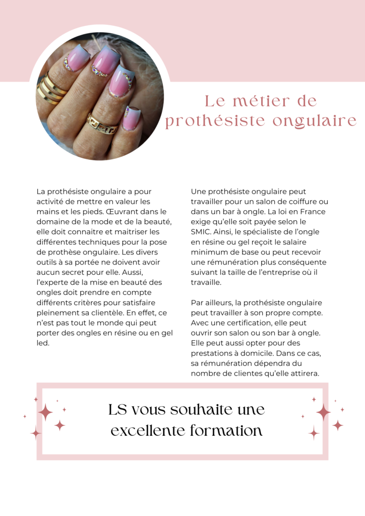 Le metier de prothesiste ongulaire - LS Académie